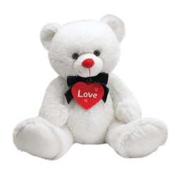 2 Feet White Love Heart Teddy Bear